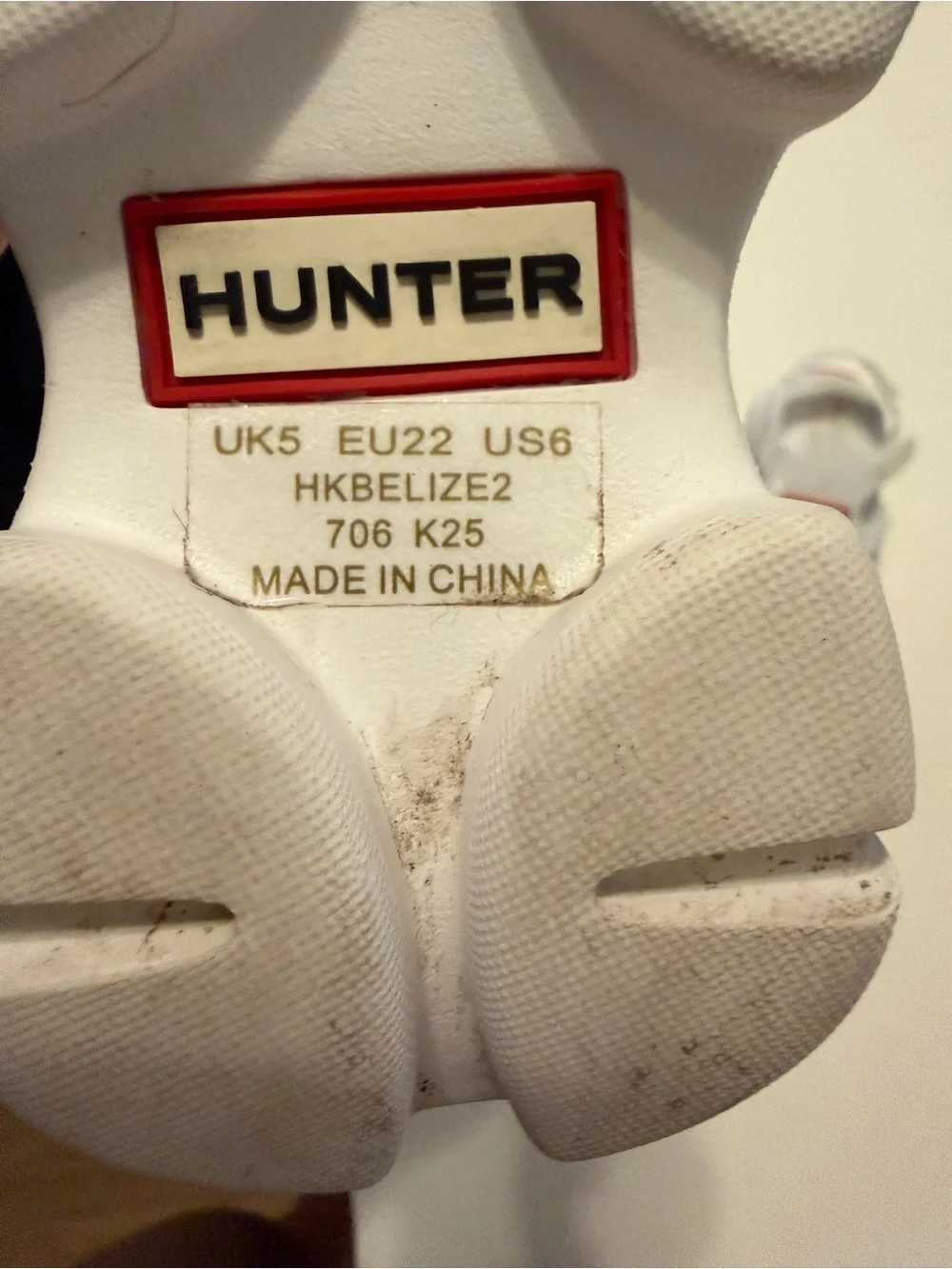 Hunter Kids White Jelly fisherman Sandals